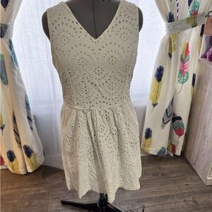 Chic White Eyelet Dress